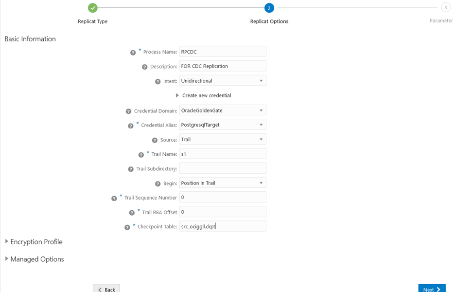 Add CDC Replicat - 2/3