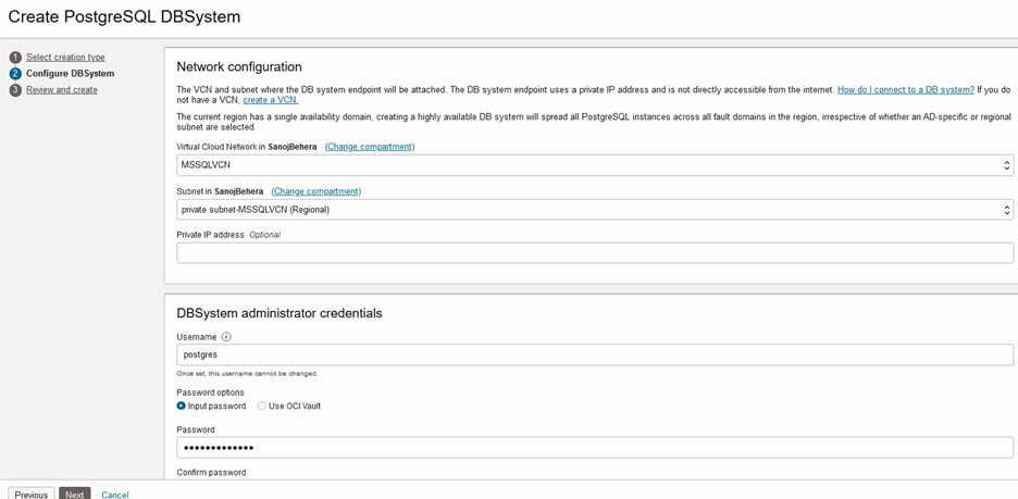 OCI PostgreSQL Creation 5