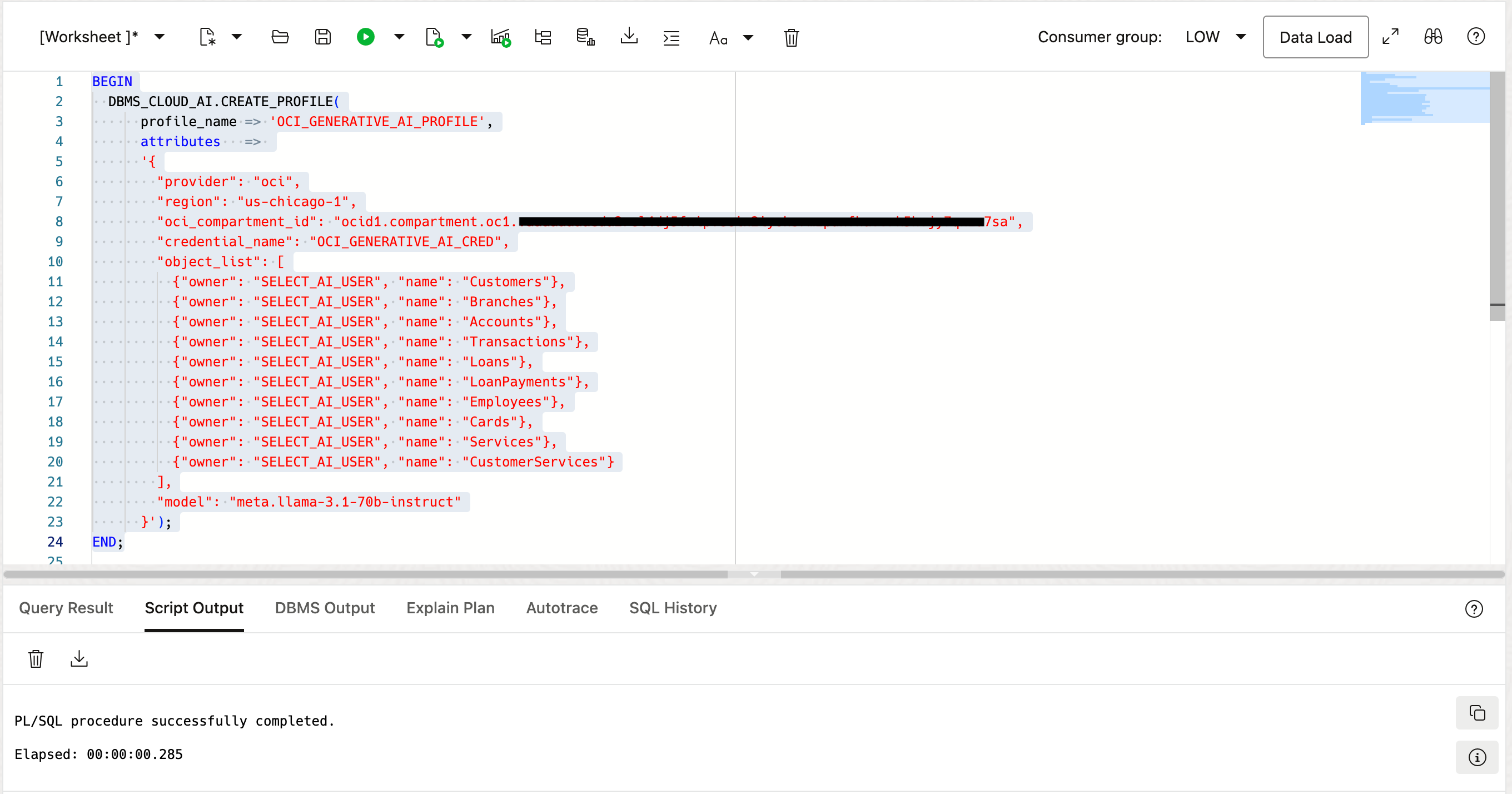 create an ai profile
