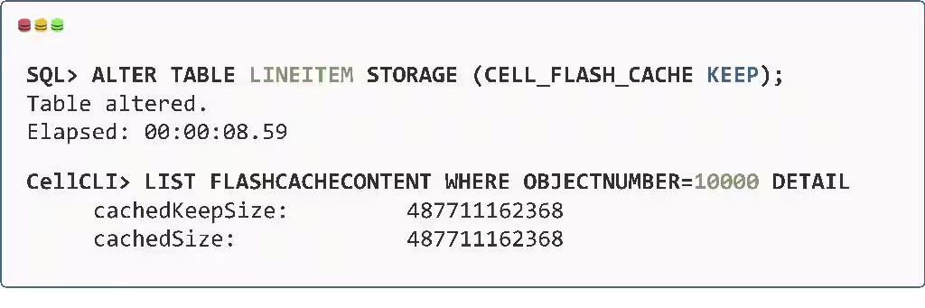 Automatic KEEP Object Load into Exadata Flash Cache