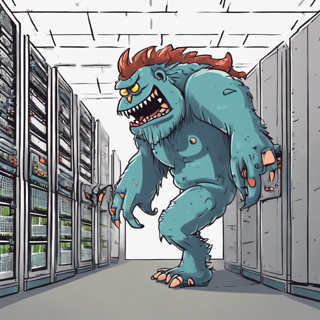 Monster attacking data center