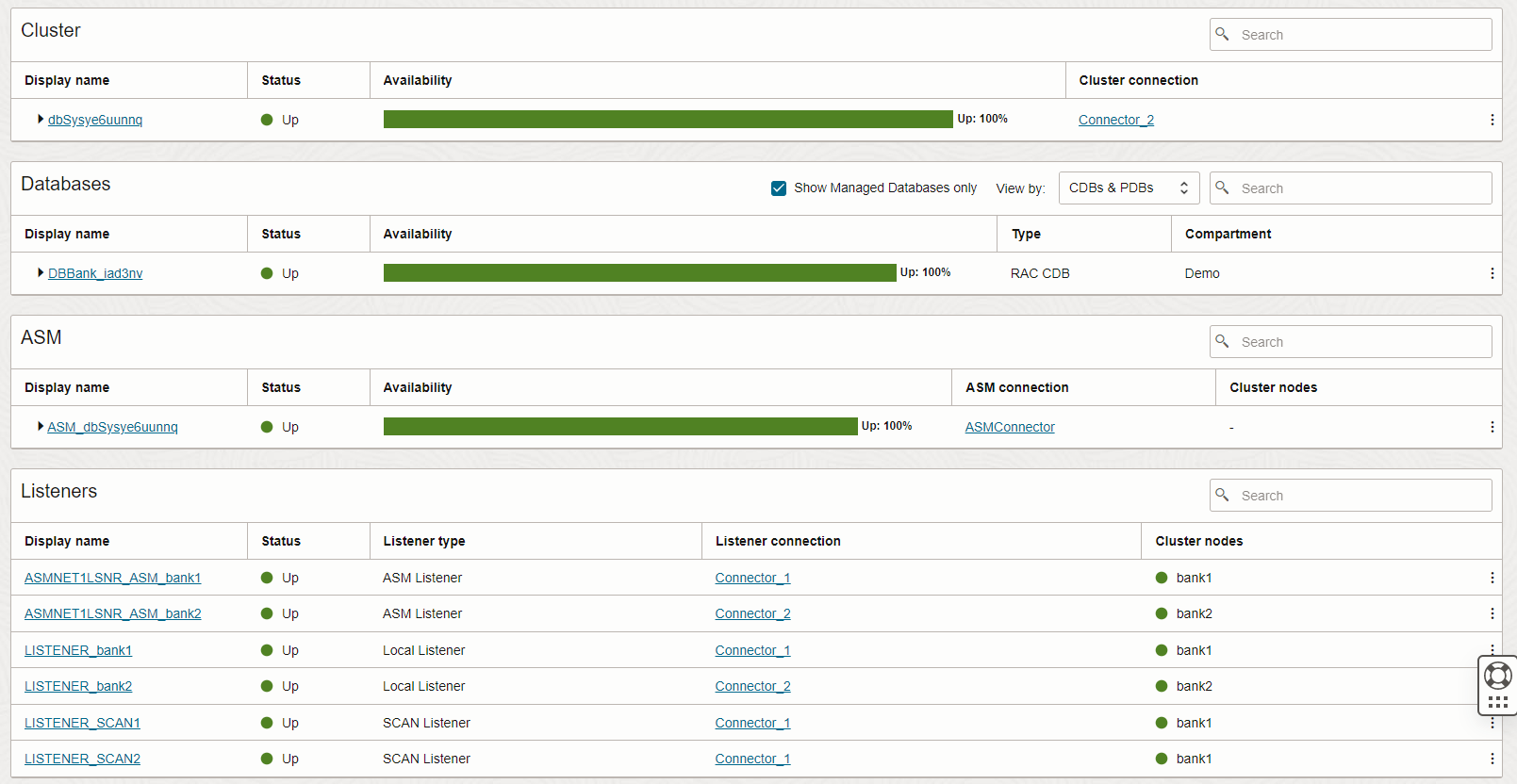 Image external database system components