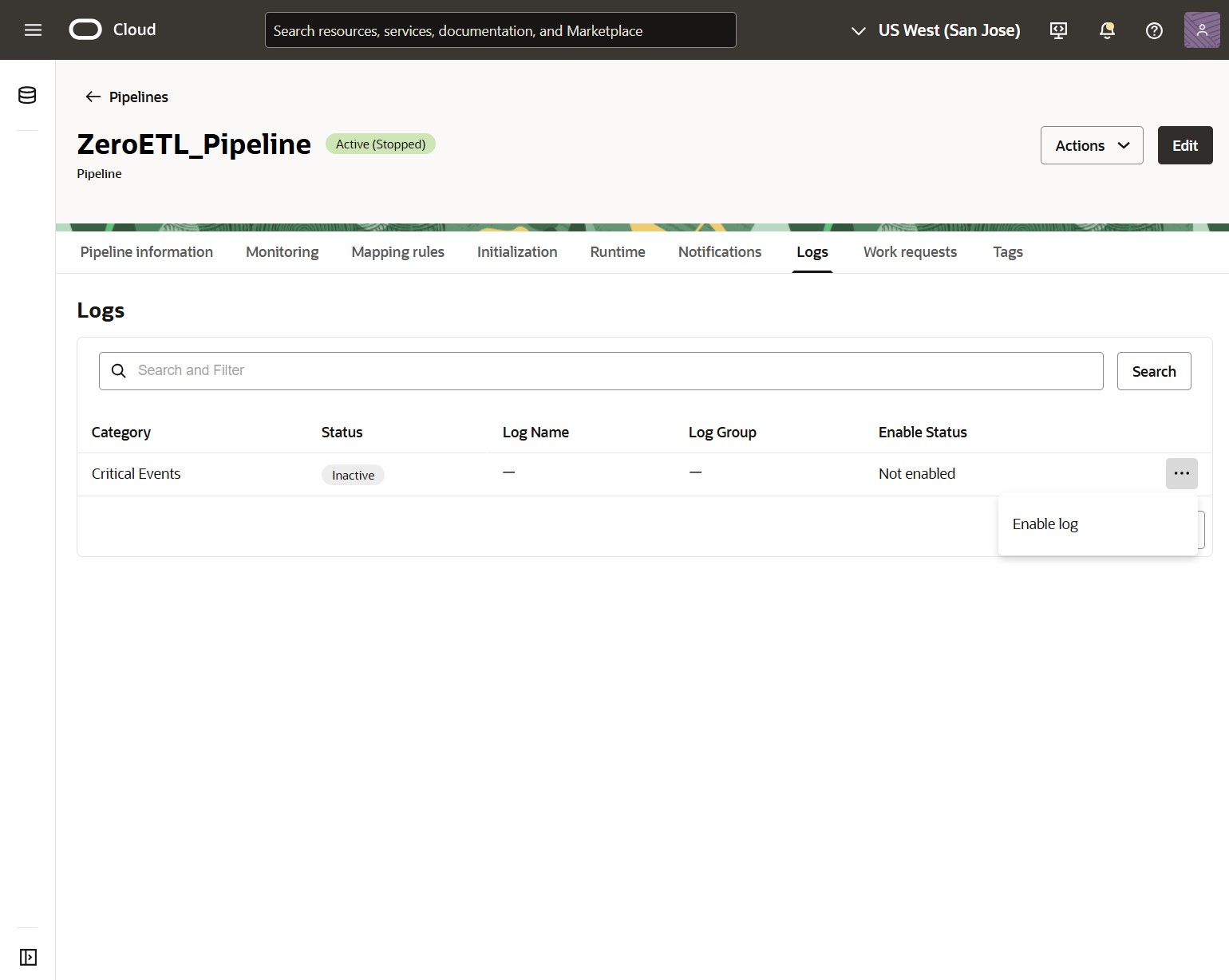 ZeroETL Mirror pipeline - Enable critical events