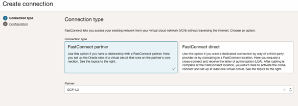 Screenshot of the FastConnect Partner screen