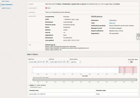 Configure alarm definition