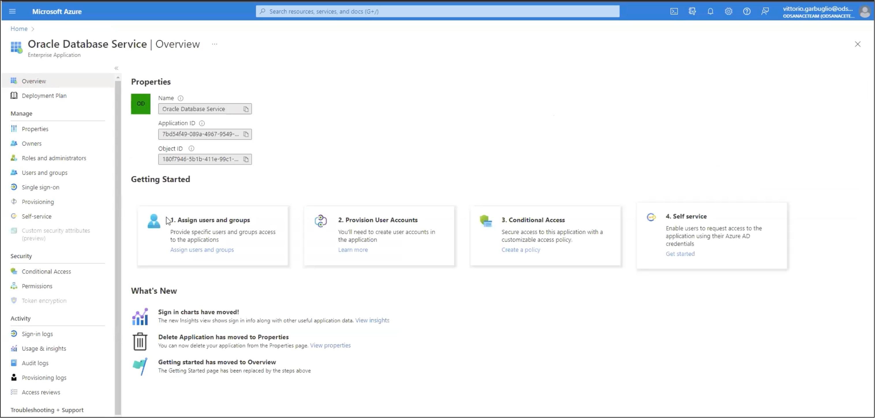 Figure 1 - Oracle Database Service Enterprise Application