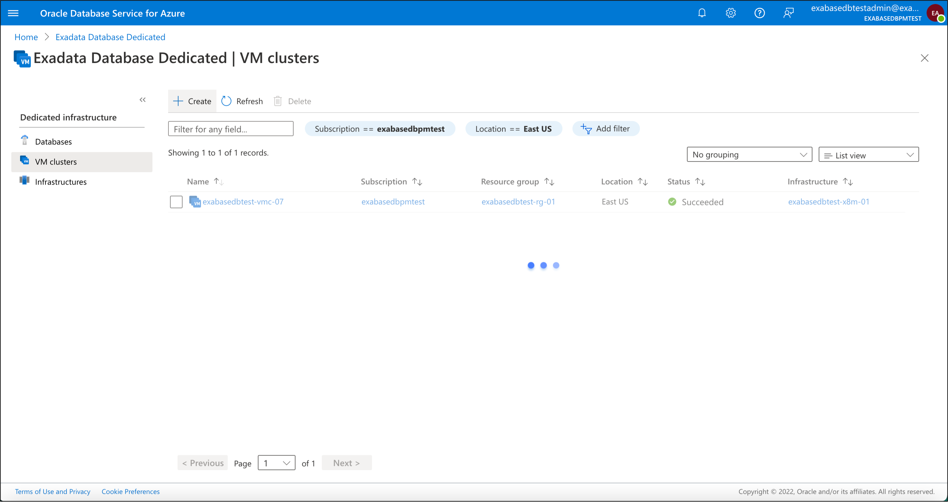 Figure 8 - Exadata Home Page - Create Exadata VM Cluster