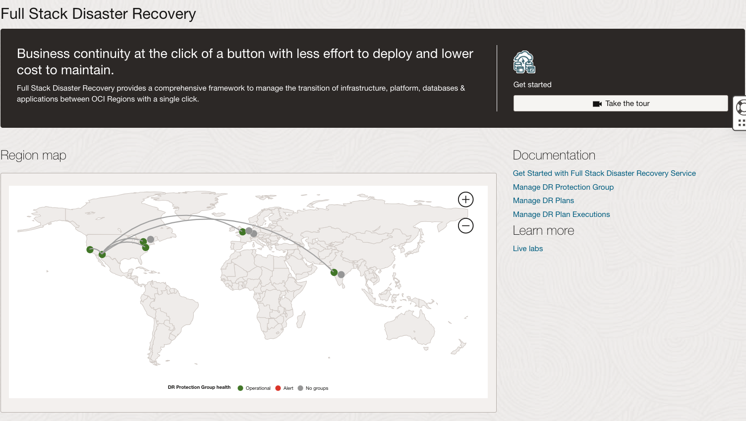 DR Protection Group Region Map