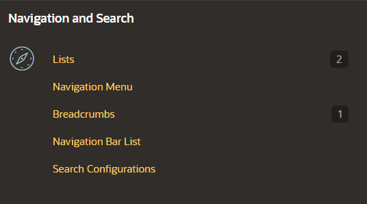 navigation and search