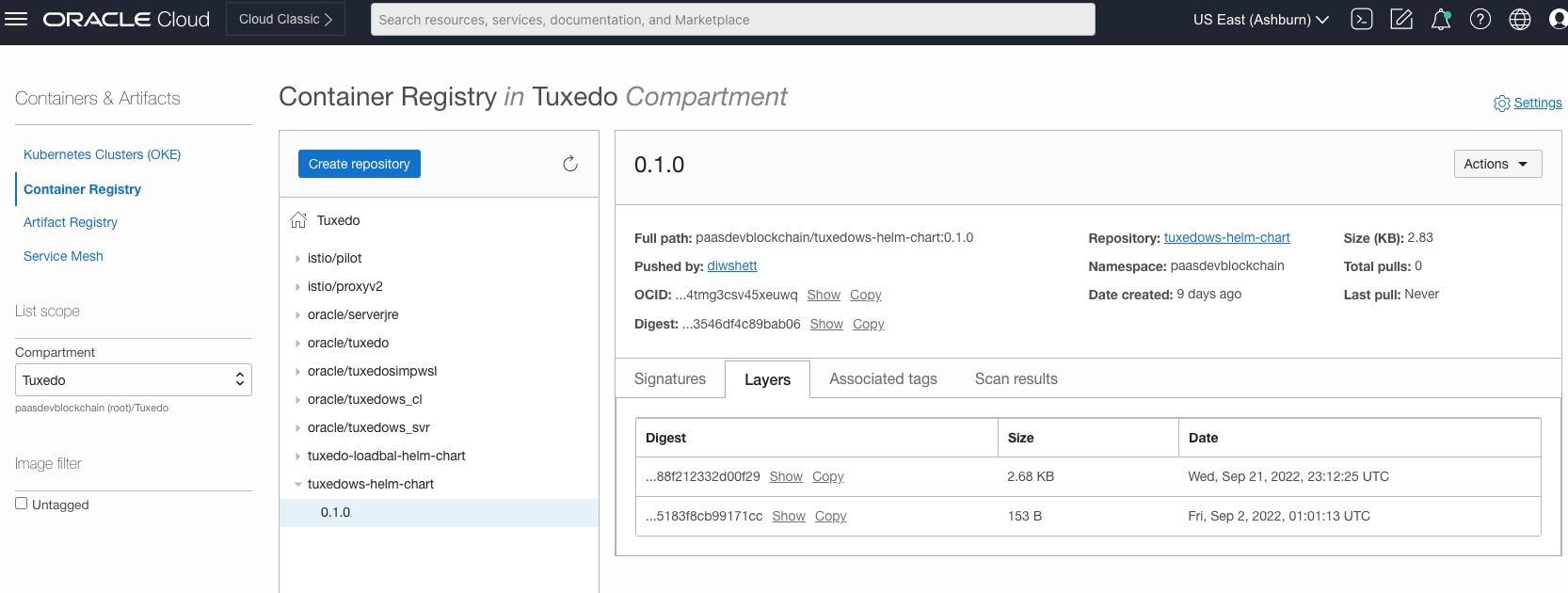 Tuxedo Container Registry