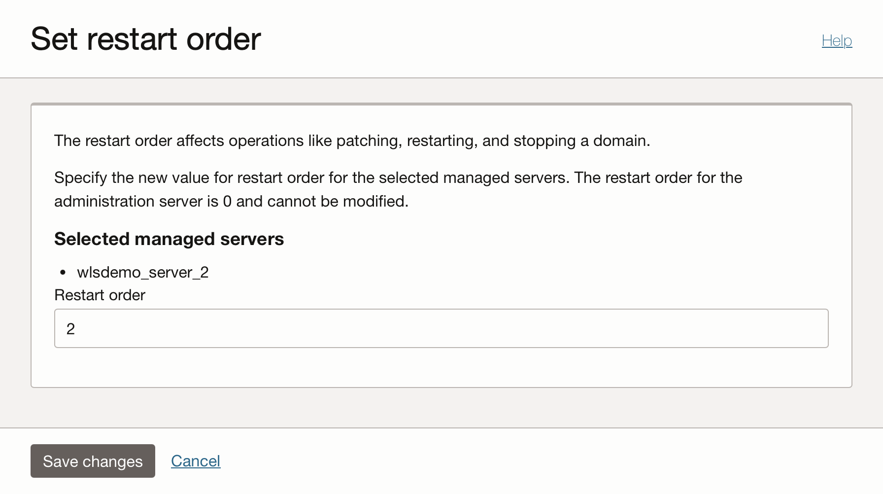 WLSM - Modify restart order