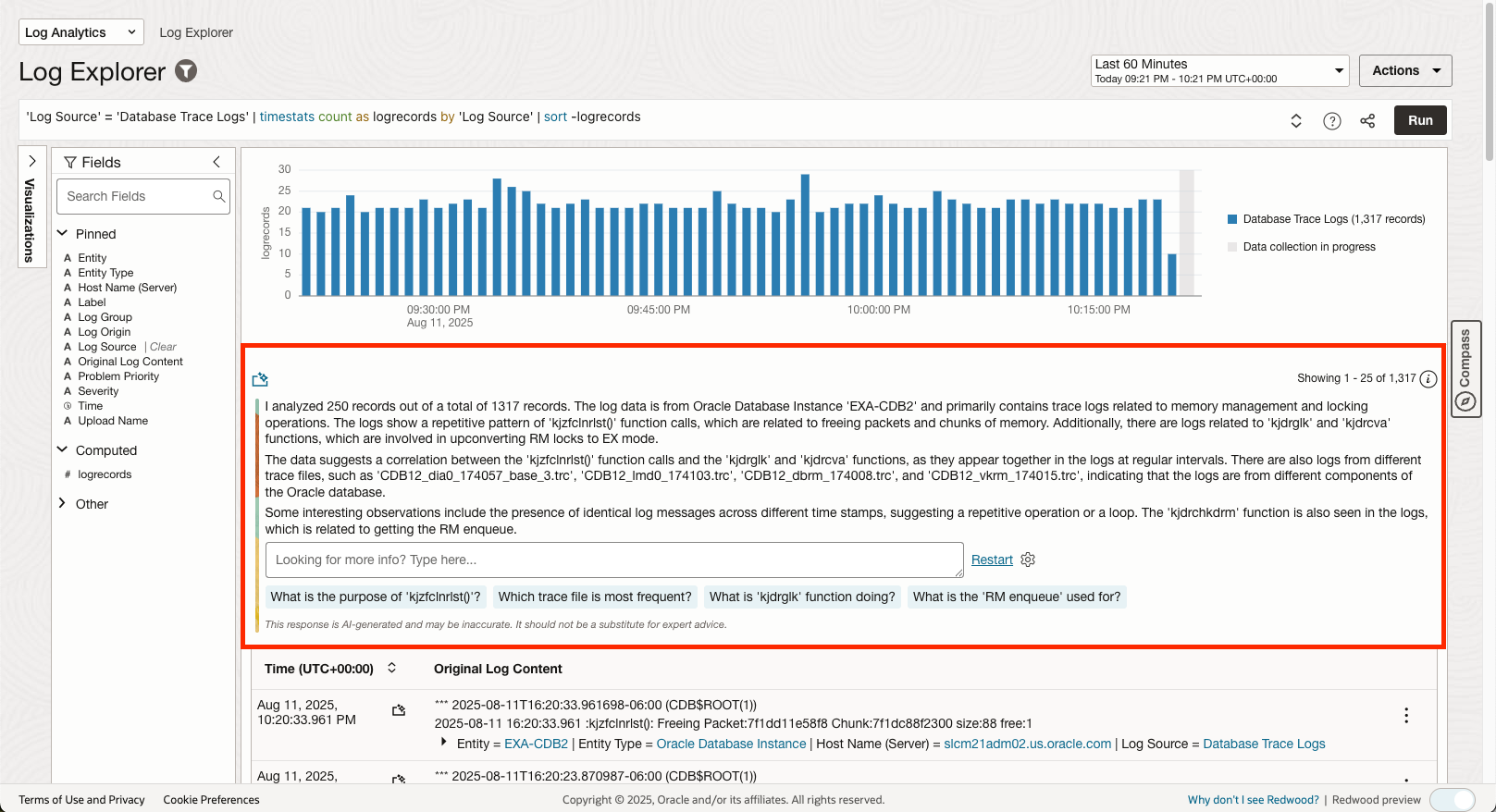 マルチログの説明 - 「Oracle データベース トレース ログの分析: メモリ管理、RM ロック、および異常」