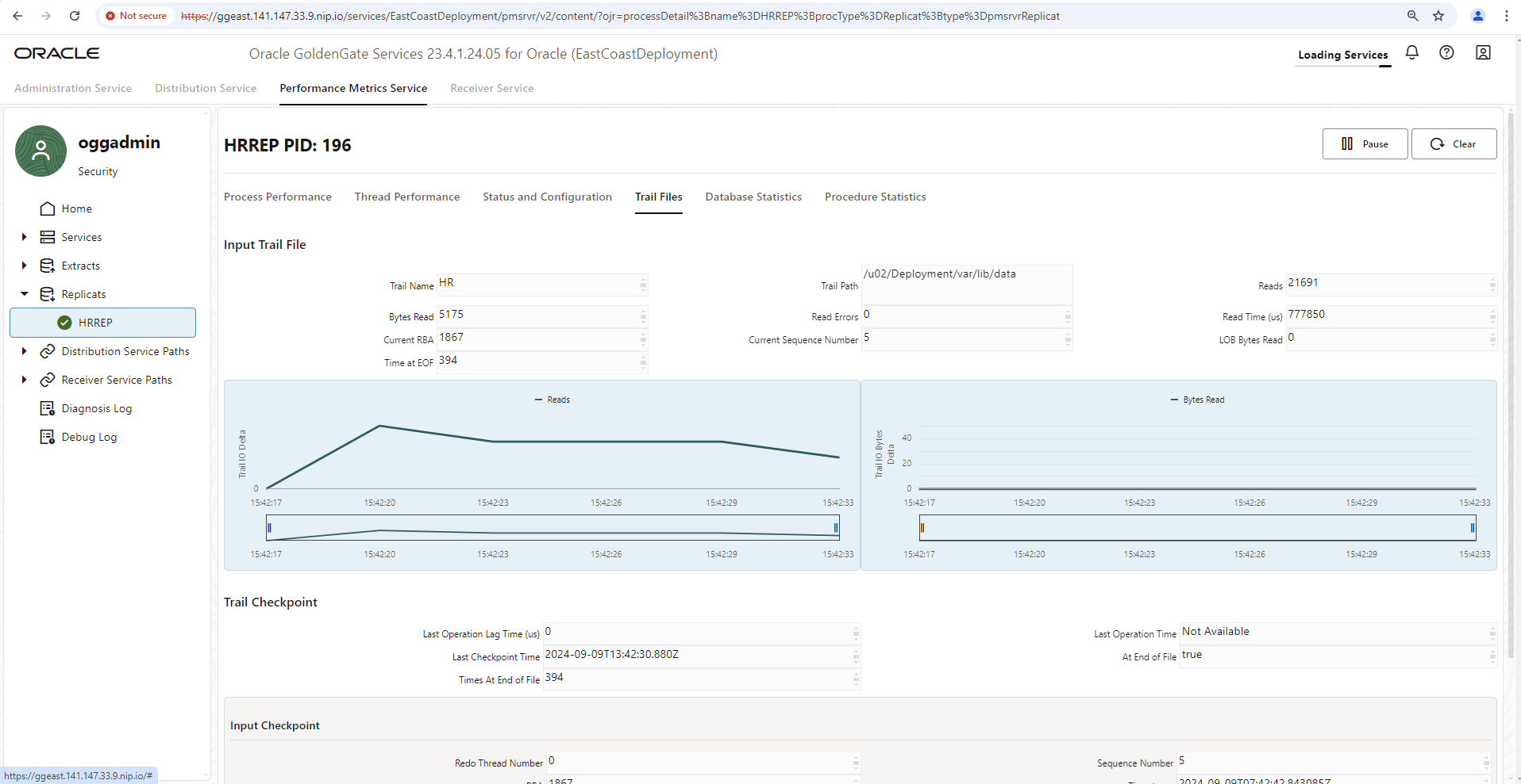 Standard Metriken des Performance Metric Dienstes