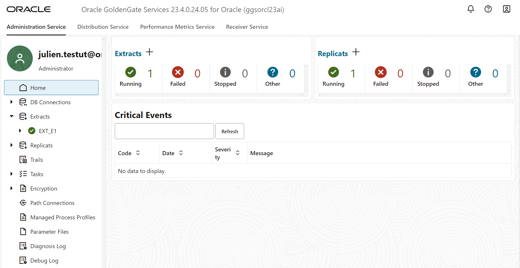 OCI GoldenGate Deployment Console