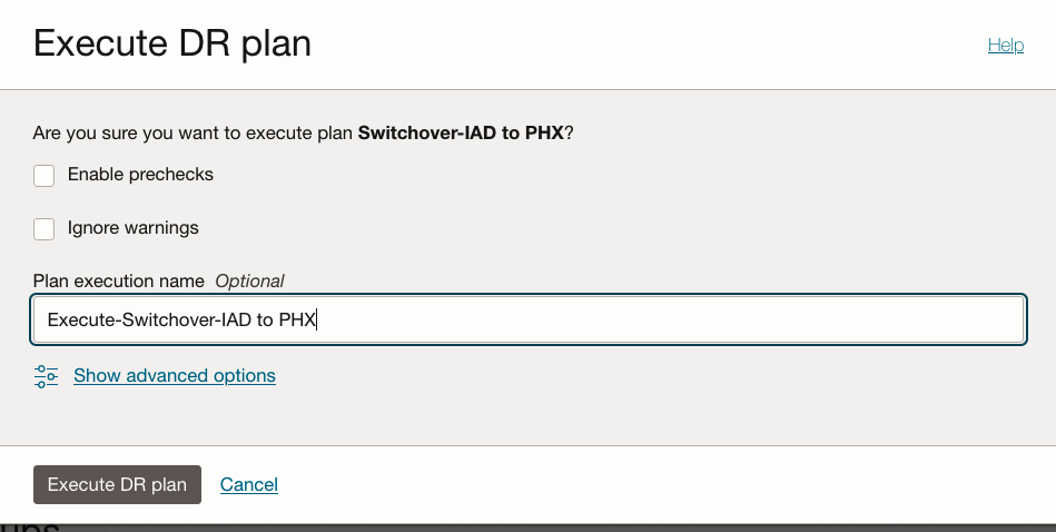 lbr-switchover-execute