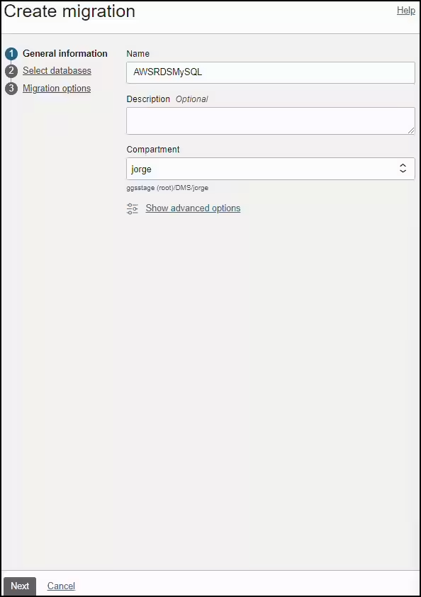 migration creation general information