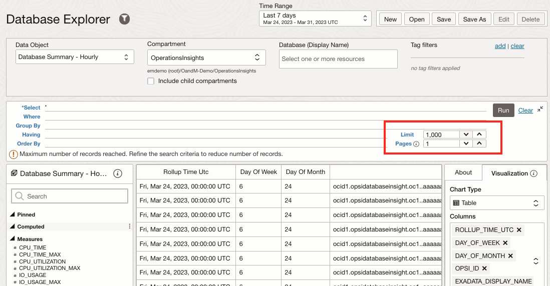 New Limit and Pages Parameters