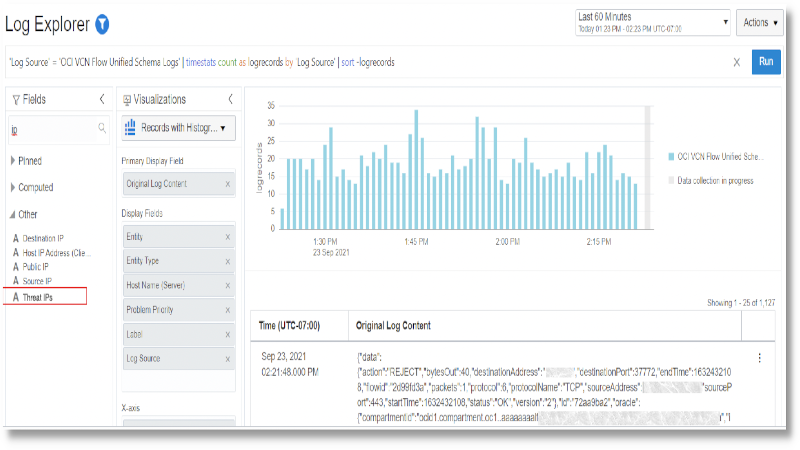 Search for the Threat IPs in the logs